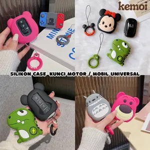 Silikon Gantungan Kunci Mobil Motor / Cover Kunci Remote Mobil Motor Case Casing Kunci Model Lucu Motif Kartun / Sarung Kunci Kendaraan