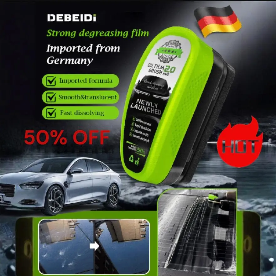 Oil film brush Bàn Chải Màng Dầu Kính Xe Hơi, 120ml, Bàn Chải Làm Sạch, Bàn Chải Tẩy Làm Sạch Sâu, Bảng Làm Sạch, Lớp Phủ Kính Chống Sương Mù Mờ Mưa, Thích Hợp Cho Kính Chắn Gió, 4