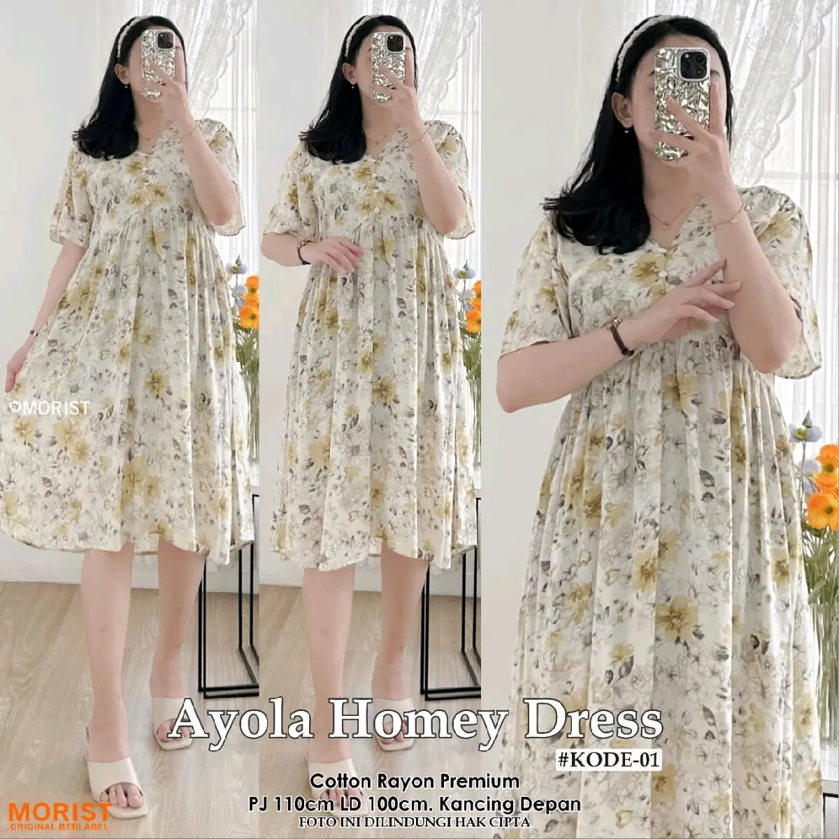 ayola home dress cotton rayon premium original
