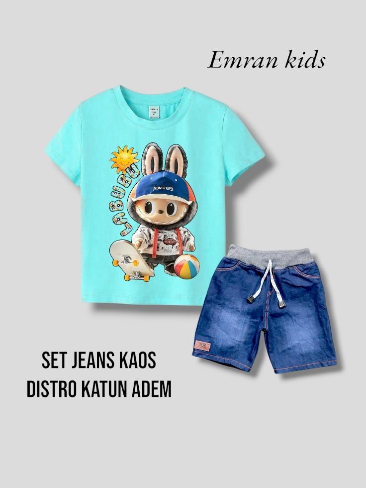 one set anak laki laki jeans ripped kaos distro motif cross line GTA katun adem usia 1-8 tahun Fashion Cowok Cewek Bunda Parsel one set anak laki laki jeans ripped kaos distro motif cross line GTA katun adem usia 1-8 tahun Fashion Cowok Cewek Bunda Parsel