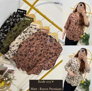 penny kemeja blus wanita fashion kekinian atasan baju perempuan bahan rayon premium