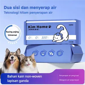 PI.PET Kertas penyerap urin hewan peliharaanPopok hewan peliharaan, 50 buah/bungkus, cepat menyerap, cepat kering, lapisan ganda, gesper tahan air, sekali pakai, cocok untuk anak anjing dan anak kucing, bahan kain non-woven