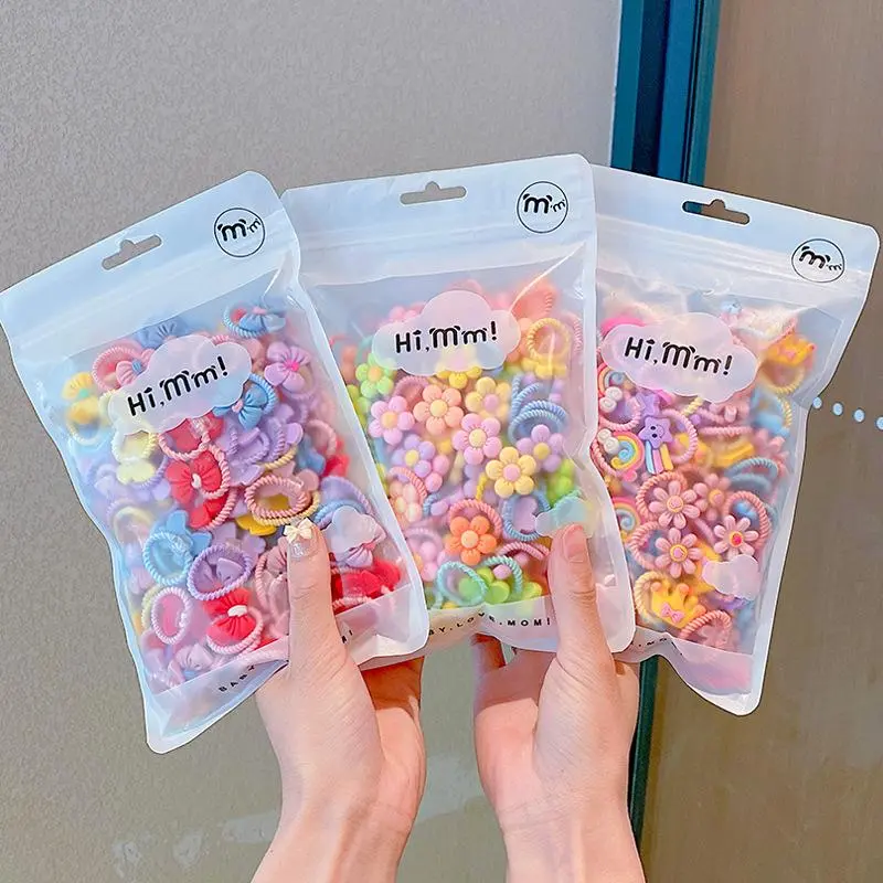 Children's hair tie rope does not hurt the hair hair rope leather band woman tie the head girl head rope rubber band baby small hair ring girl