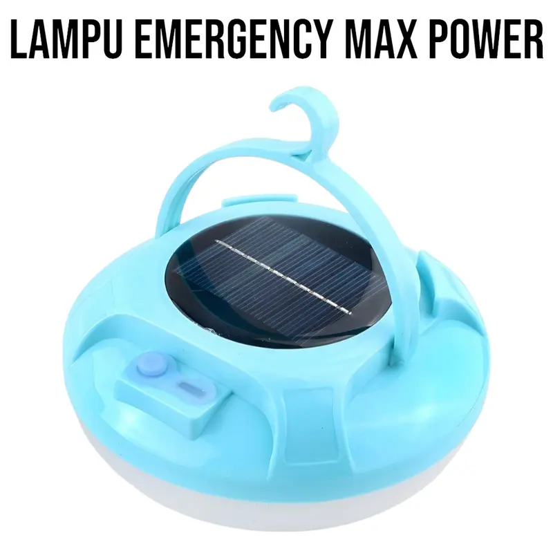 Lampu Emergency MAX POWER 300 Watt 400 Watt 600 Watt UFO Gantung Solar Panel Camping Lamp Cahaya PUTIH Super Terang Gantung Tahan lama Kemah camping Memancing 0