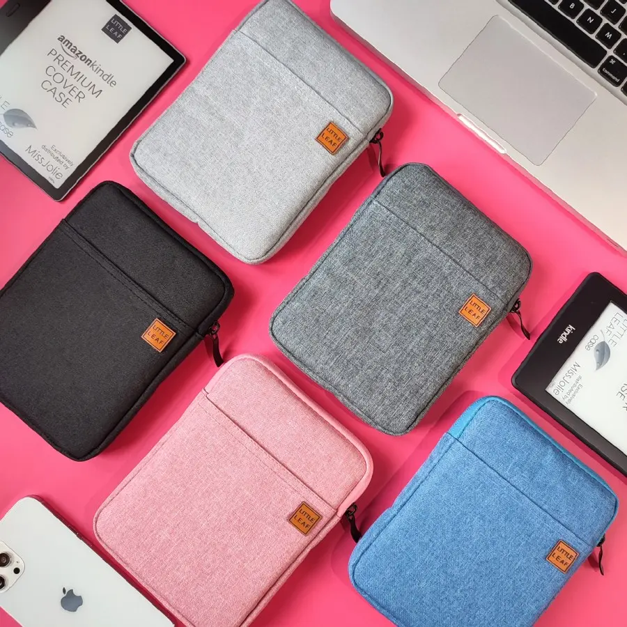 Premium n Thick Sleeve for Kindle Paperwhite 12th 11th 10th 7th Softcase Canvas Pouch Tas
