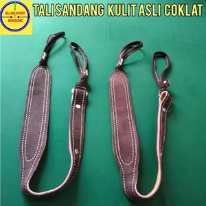 Tali sandang jerat kulit asli coklat