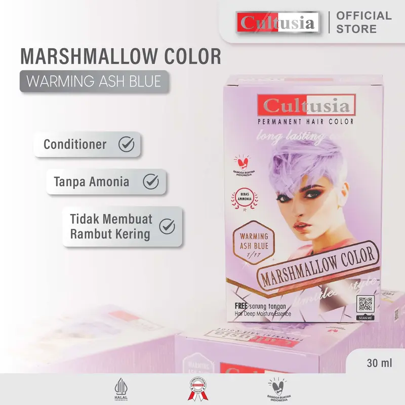 Cultusia Hair Marshmallow Color Warming Ash Blue 1/17 30ml 0