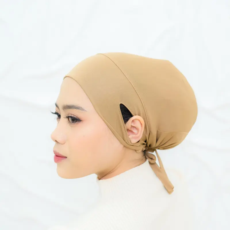 Ciput Hijab Anti Budeg Jersey Bisa Pakai Kacamata dan Headset Gak Sakit Kuping