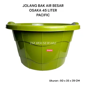 TSF Pacific W Osaka 45 Pp 5 Jolang Jumbo Bak Besar Warna Abu Hijau Tempat Penyimpanan Air Bahan Plastik Tebal Kuat Kokoh Berkualitas Produk Original Murah Grosir Cod