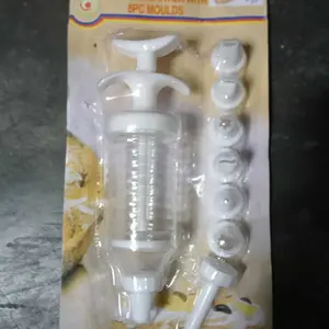 Cetakan Kue Kering Cookie Icing Set Press Gun Tembakan Kue Plastik