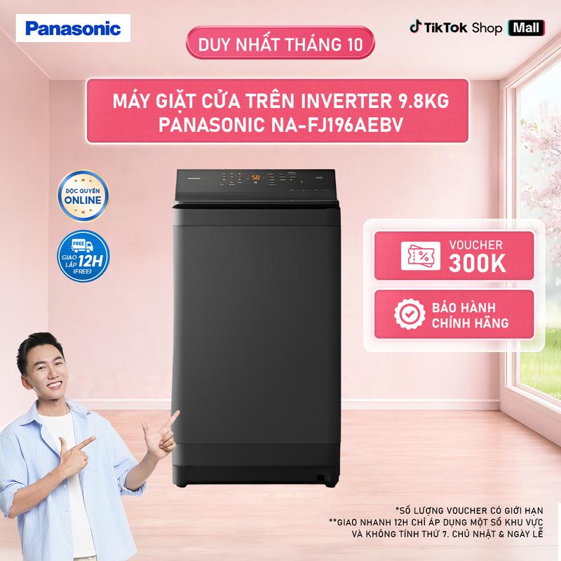 Máy Giặt Cửa Trên Panasonic Inverter 9.8KG NA-FJ196AEBV