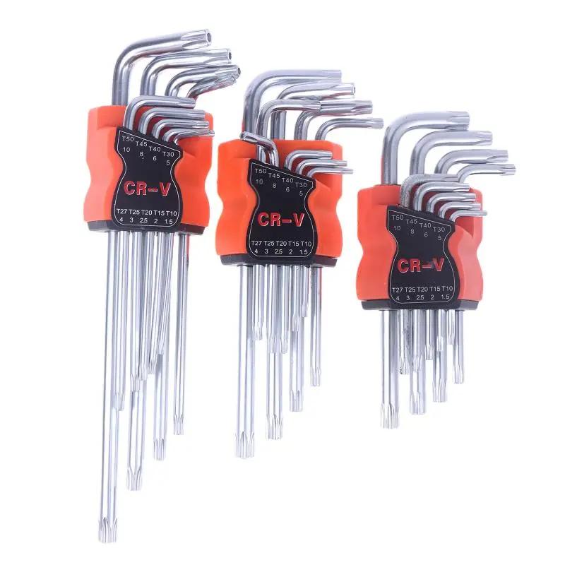 ngôi sao torx 9pcs chìa khóa Allen. chìa khóa lục giác hai đầu l loại ngắt vít…
