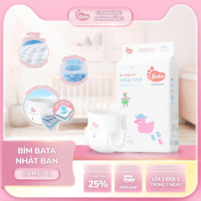 Bỉm Quần/Dán BATA An Toàn Cho Da Bé, Mỏng Nhẹ Và Mềm Mại, Chống Tràn Tối