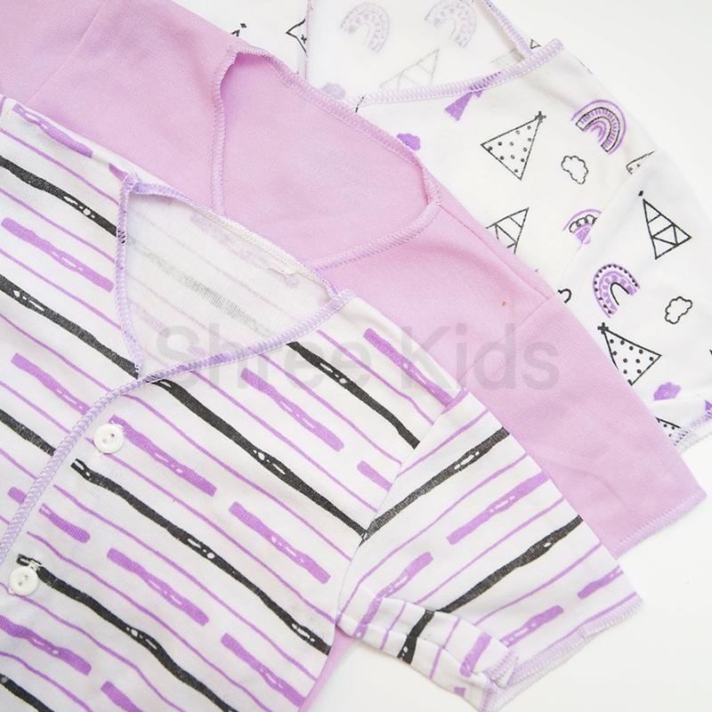 Paket 18pcs Setelan Baju Bayi Celana Bayi Baru Lahir Gift Set Baby Serian Ungu SNI SR 03 6