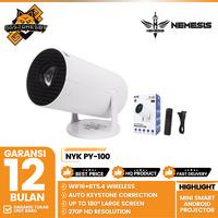 Gambar Mini Smart Projector NYK PY-100 200 ANSI Lumens HD 720P - Mini LCD Projector NYK Smart Android PY 100 dari GGSTORESBY Kota Surabaya 1 Tokopedia