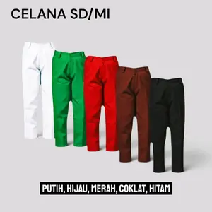 Celana panjang bawahan Seragam Sekolah SD MI anak usia 5-16 tahun Warna Variasi Lengkap