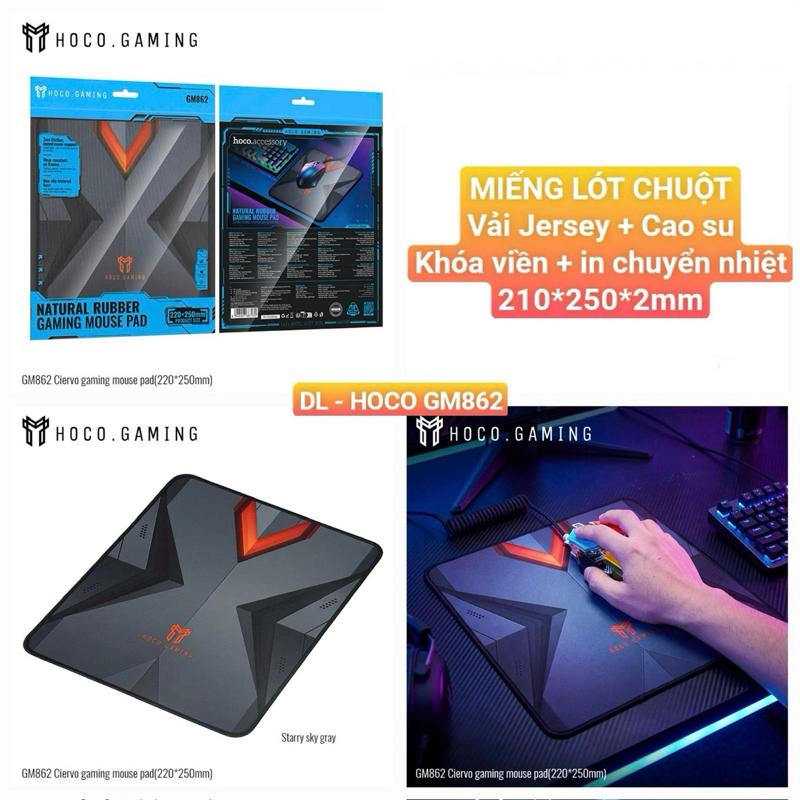 HOCO Gaming Miếng Lót Chuột DL-HOCO GM862 Vải Jersey Cao Su Khóa Viền Chuyển Nhiệt 210x250x2mm Cho Game Thủ