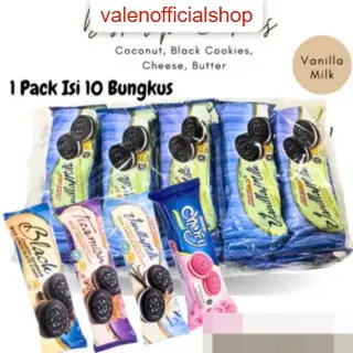 [VLN]Biskitop COOKIES Sandwich Isi 50g - Cookies sandwich Black Cookies/Tiramisu/Vanilla Mil/ Cherry 1 Pack Isi 10 lezat dan nikmat 0