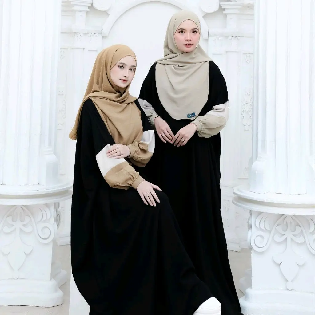 READY !! Termurah naura abaya by saz daily | abaya malay lengan balon