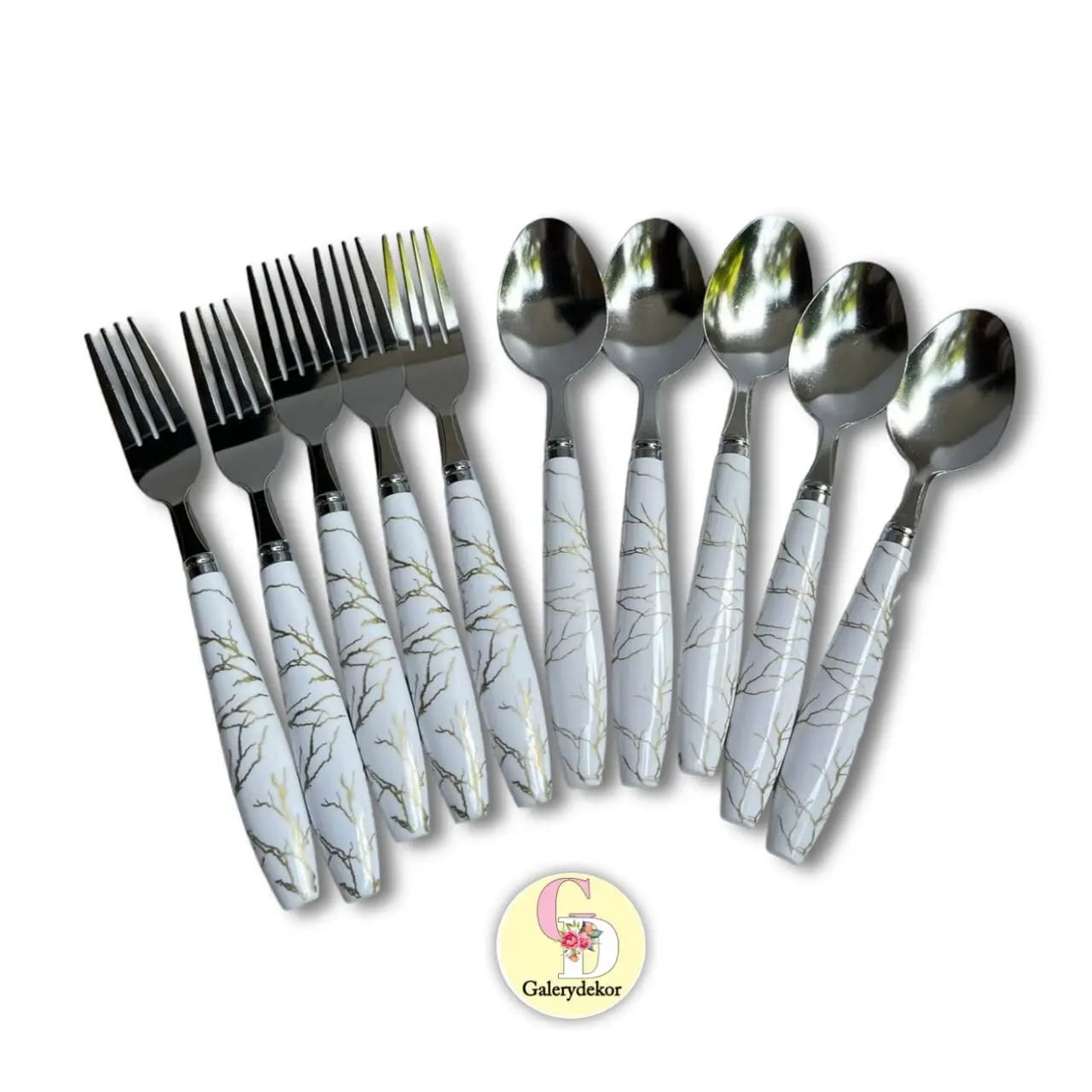 SENDOK MAKAN MOTIF MARBLE SET