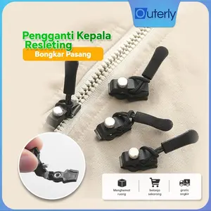 【READY】12PCS (S+M+L) Setelan Reparasi ritsleting bagasi, mantel, pakaian, sepatu, dan sepatu bot yang dapat dilepas, kepala ritsleting kunci rantai bit pengganti bebas alat rumah tangga Additional Accessories
