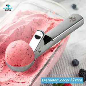 One Two Cups Sendok Scoop Es Krim dan Buah Stainless Steel 47mm - 164Z