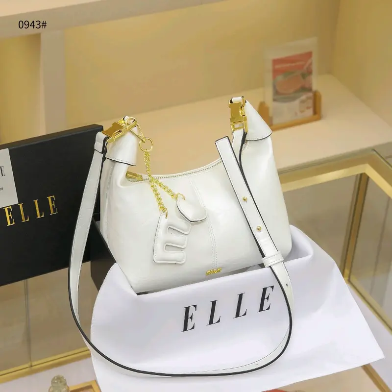 ELLE0943 Calfskin Leather Hobo Handbag Shoulder Bag 1