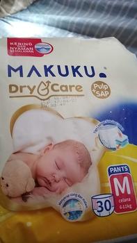 Product Review of [2 BALL] Makuku Dry Care SAP Diapers Tape/Pants NB-S38/M30/L28/XL24/XXL22| Popok Bayi Tipis Cepat Kering Pampers Anti Gumpal Tipe Perekat dan Celana Anti Ruam from c**6 1