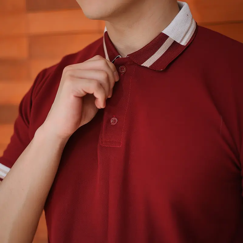 Polo Pria JUSTIN Pique Premium, By Bravo project Kerah Kaos 5