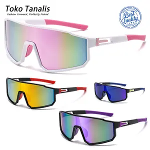 Kacamata Hitam Sepeda Olahraga Windproof Outdoor Sports bingkai besar Wanita Pria