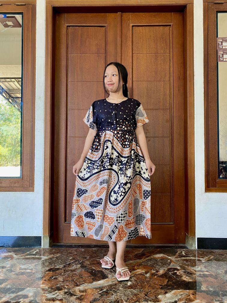 Daster Kimono Cantik Busui Bahan Rayon Motif Batik