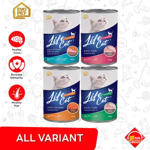Makanan Kucing Wet Food Life Cat Kitten & Adult 400 Gram - Basah 400Gr