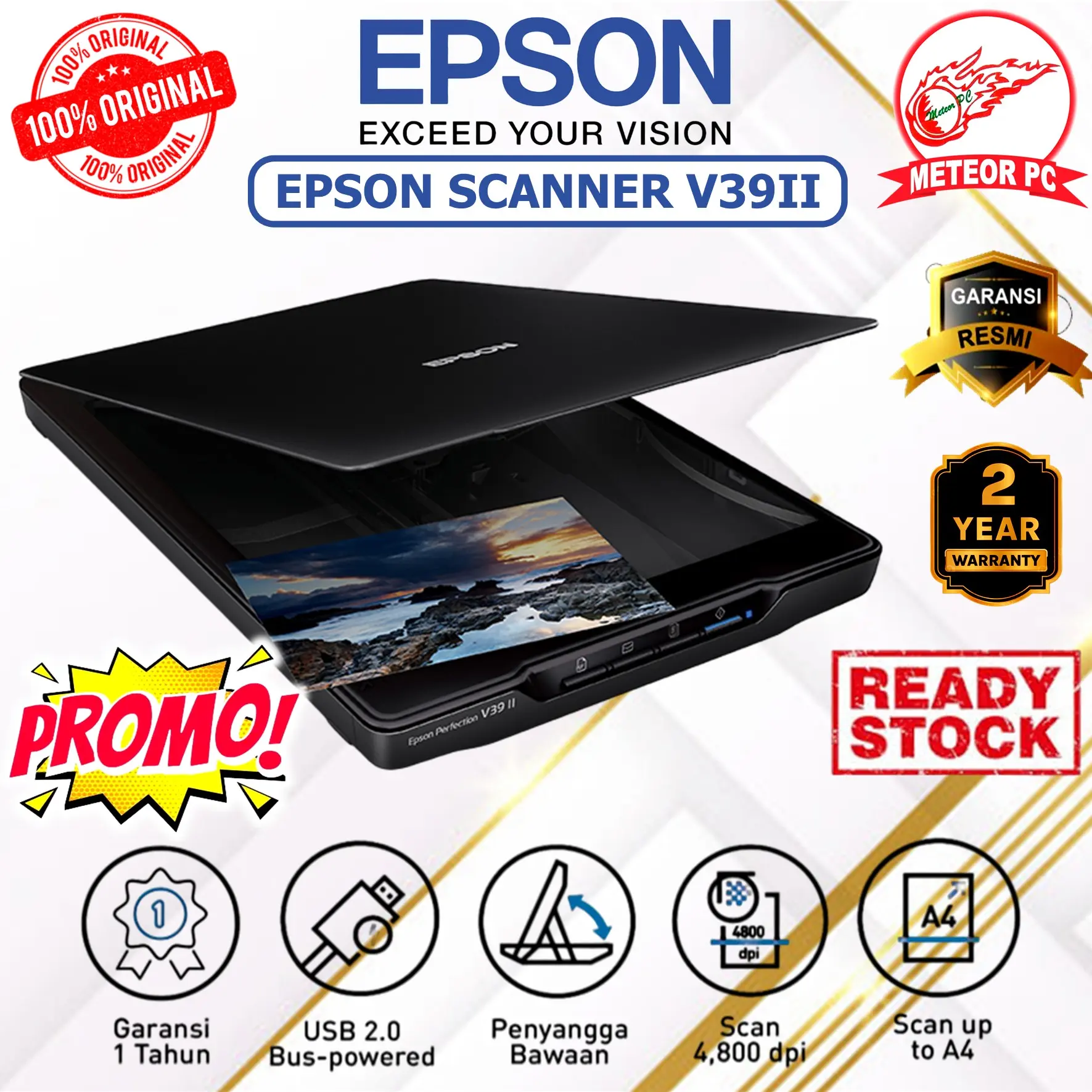 Scanner Epson V39 II Epson Perfection V39II Flatbed Photo Scanner