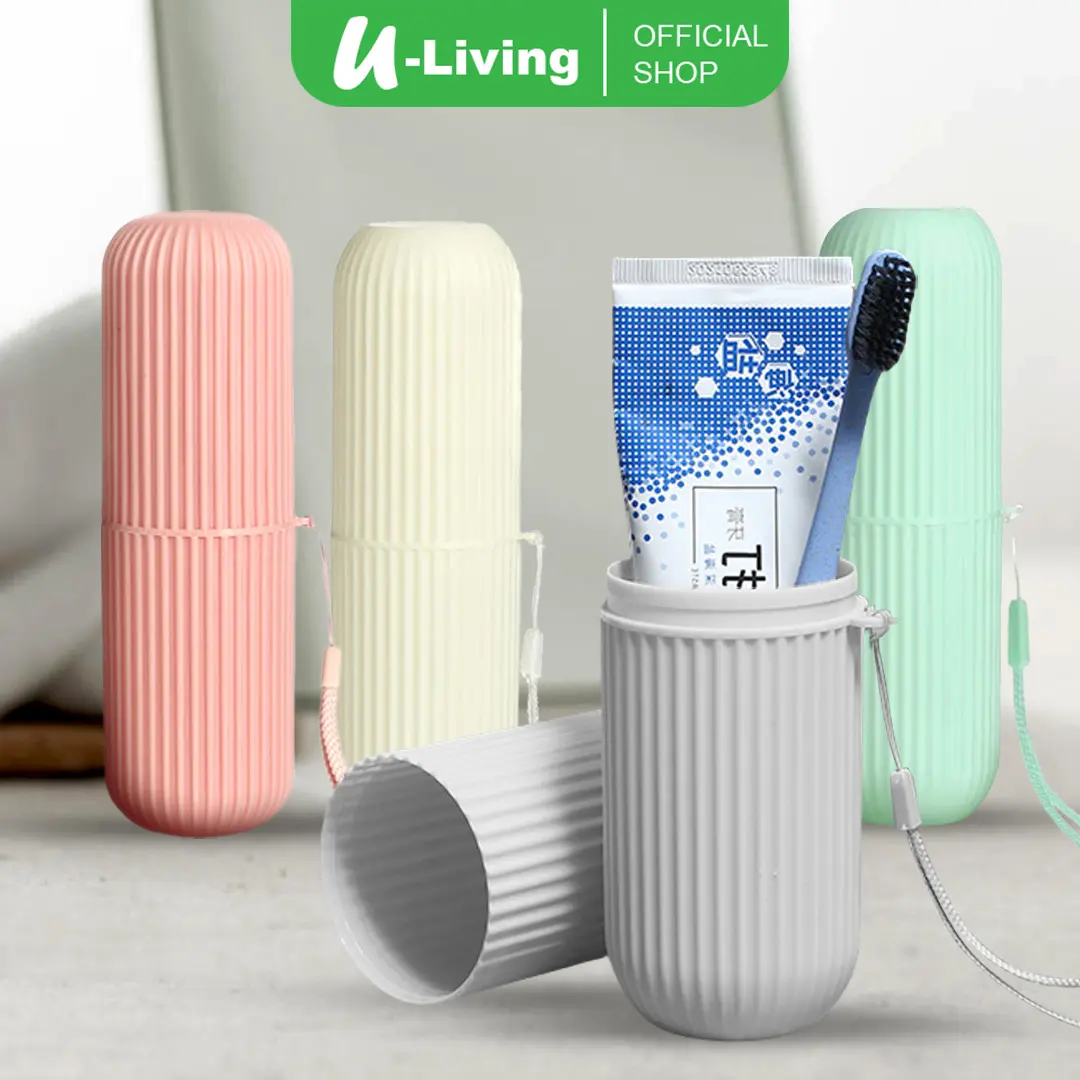 U-Living Tempat Penyimpanan Sikat Gigi Odol Sisir Box Travel Portable Bahan Kokoh Tidak Mudah Pecah LSO007