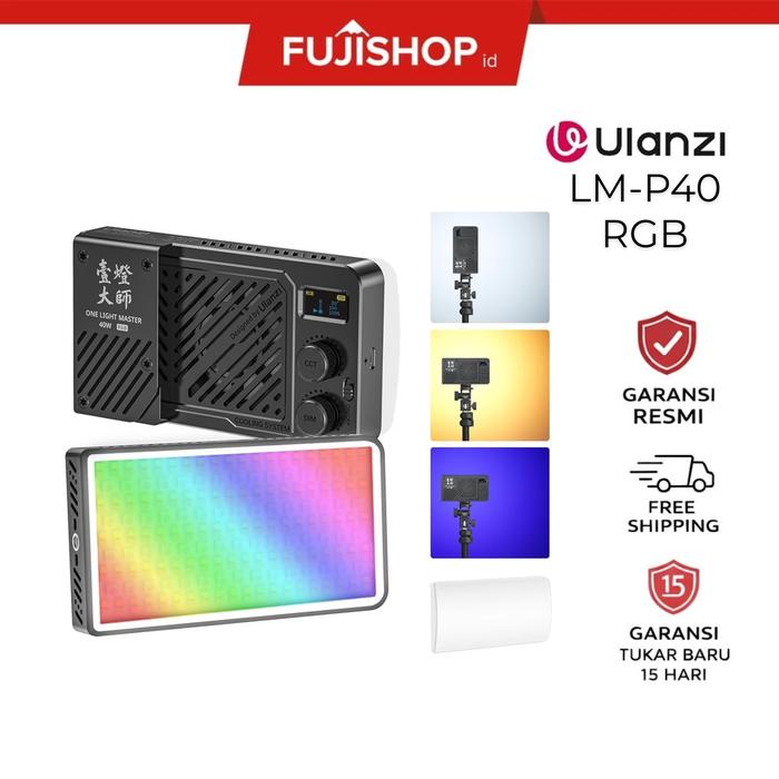 Gambar Ulanzi LM-P40 Bi-Color / Ulanzi LM-P40RGB LED Video Light 2700-6500K 40W Portable Camera Light Garansi Resmi - RGB dari FUJISHOPid Kota Administrasi Jakarta Pusat Tokopedia