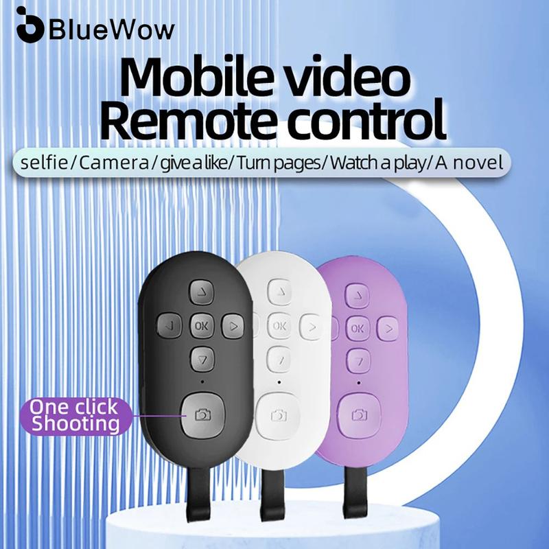 Nút Điều Khiển Từ Xa Điện Thoại Di Động Tương Thích Bluetooth, BlueWow, Nhả Chụp Ảnh, Điều Khiển Không Dây, Thích Hợp Cho YK08, Douyin, Trang Sách Điện Tử, Chuyển Trang, Cho Android