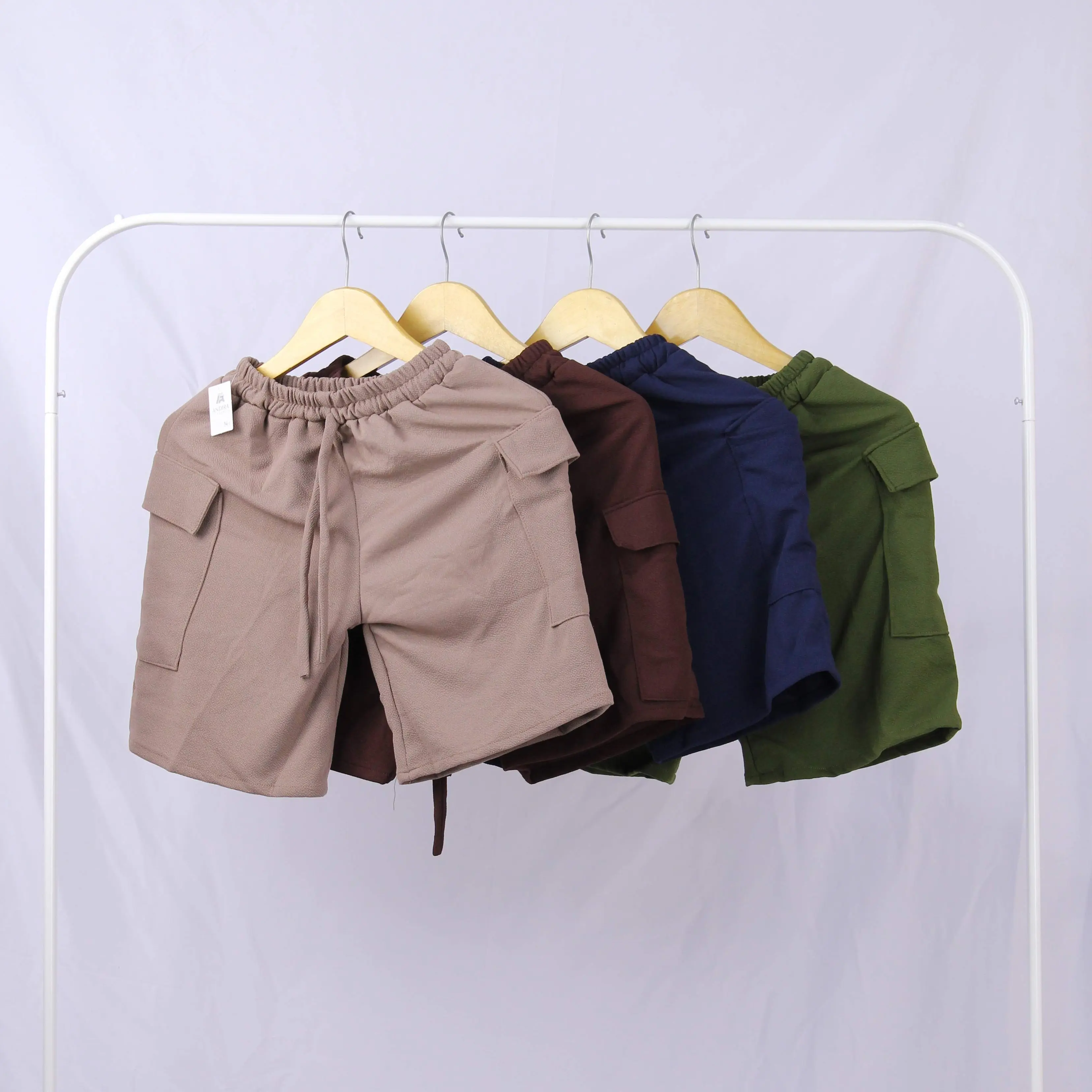 Celana Pendek Cargo Knit Wanita [PAKET HEMAT 100RB DAPAT 4PCS] Kargo Shortpants Short Pants Polos Waffle Moscrepe Cewe Cewek Perempuan Dewasa Remaja Anak Bagus Simple Simpel Kolor Karet Melar Elastis