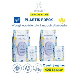 PIKALULA - 420 Lembar Plastik Sampah untuk Pembalut, Popok, Muntah | Wangi dan Eco friendly