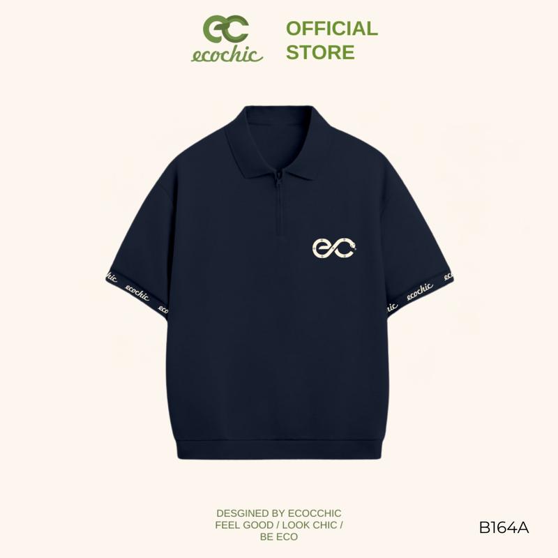 Áo Polo Logo Viền Tay ECOCHIC Cao Cấp Chất Liệu Thoáng Mát Form Chuẩn Chính Hãng B164 4