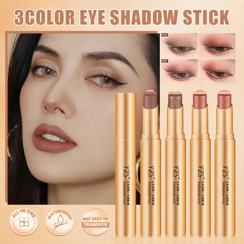 Dán Phấn Mắt, Ba Màu, Lớp Hoàn Thiện Ngọc Trai, Lì, Làm Sáng, Lung Linh Mịn, Lâu Trôi, Màu Đất, Bút Phấn Mắt Lười, Không Thấm Nước Và Mồ Hôi, Không Dễ Lem, Mỹ Phẩm