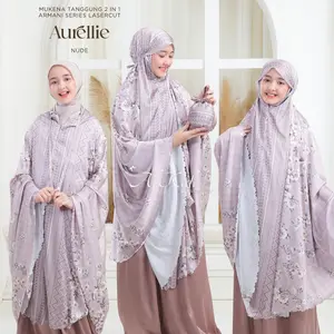 MUKENA TANGGUNG & DEWASA 2 IN 1 SILK LASERCUT AURELLIE SERIES/ ABIGAIL TGG/ KELLY TGG