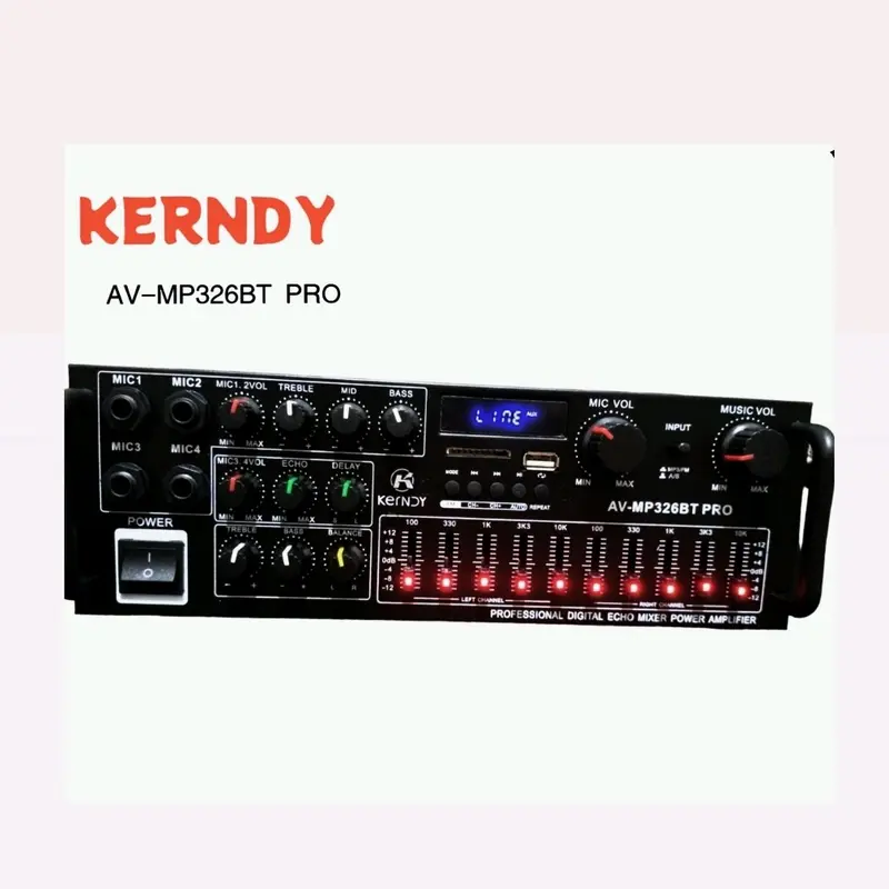 Bluetooth EQ Audio Amplifier Karaok Home Theater 2000W Coaxial optical Kerndy 326BT PRO 2