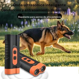 Repelente de perros sónico recargable, 1 unidad transmisor de frecuencia segura, dispositivo anti-ladro para perros, herramienta profesional de entrenamiento de perros