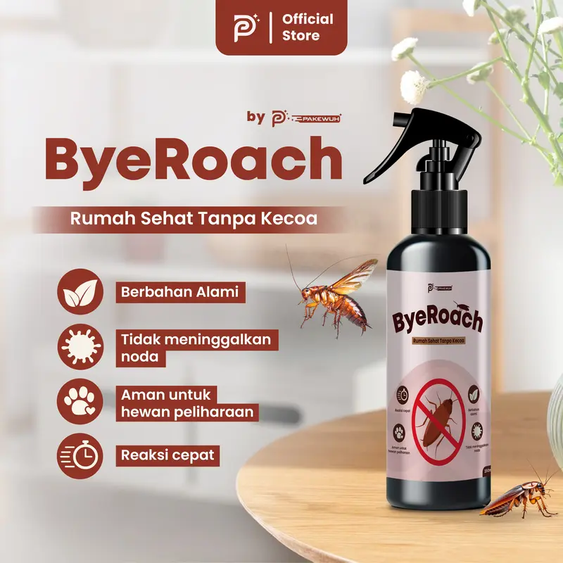 Pakewuh - ByeRoach Pengusir Kecoa 250 ML Cleaning Pembersih Ruangan lipas coro serangga 0