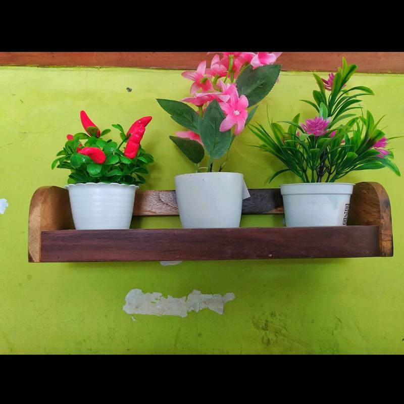 rak hias gantung serbaguna bahan kayu 1