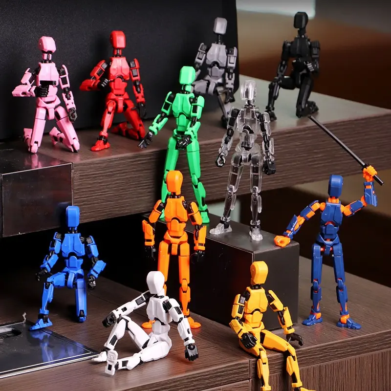 Mainan Dummy Action Figure / Dummy Titan Joint Movable 13 Action Figurines DIY/ 3D Mainan Pergeseran Bentuk Bergerak Multi-Sendi/hadiah Natal Toy