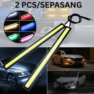 Lampu DRL LED Mobil COB Plasma 17 Cm Berkualitas 24 chip