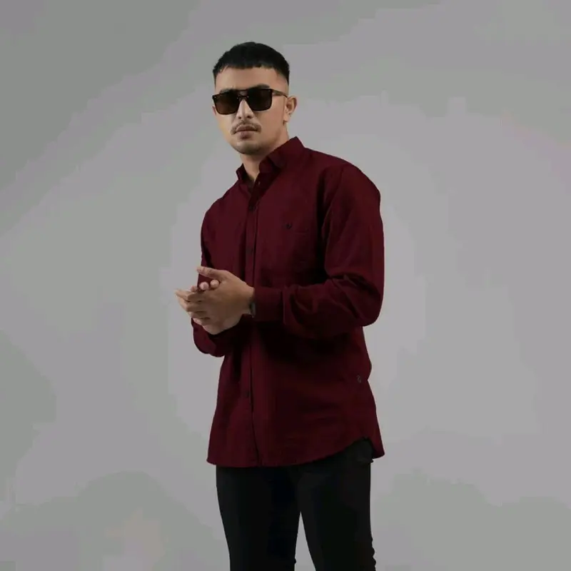 Kemeja Merah / Kemeja Polos / Kemeja Panjang Pria / Kemeja Pria / Kemeja Pria Terbaru -SKW.co 0