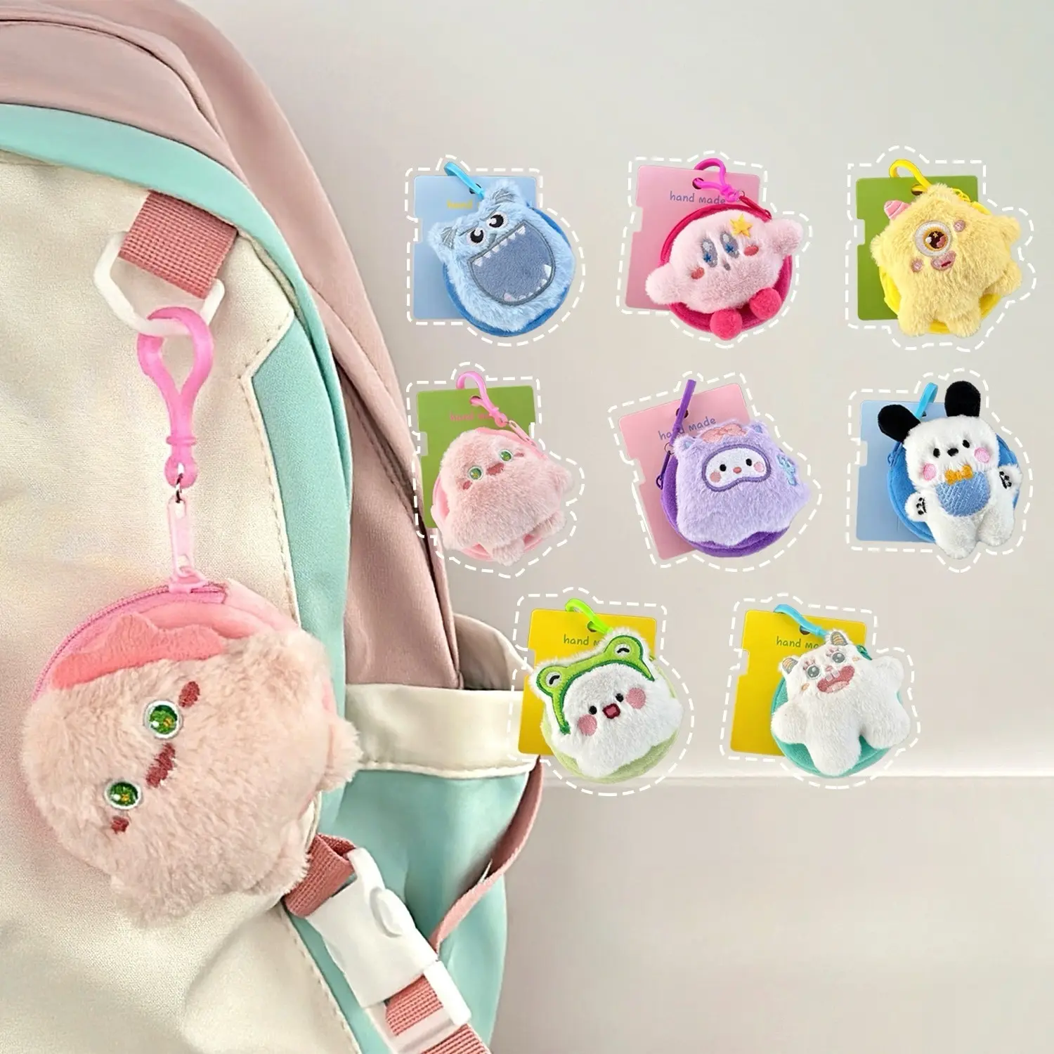 ví đựng tiền Xu Mini Nhồi Bông Dễ Thương, Mặt Dây Chuyền Trang Trí Cho Bé Gái, Túi Đựng Đồ Hoạt Hình Sáng Tạo, Đồ Trang Trí móckhóa treobalo móckhoá vôtri Móc Chìa Khoá