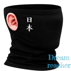 Masker Buff Anti Debu Dengan Lubang Telinga untuk Pengendara Bermotor Pria Wanita Dewasa - Hitam